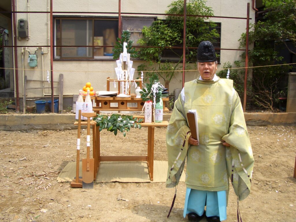地鎮祭を取り仕切ってくださった神主