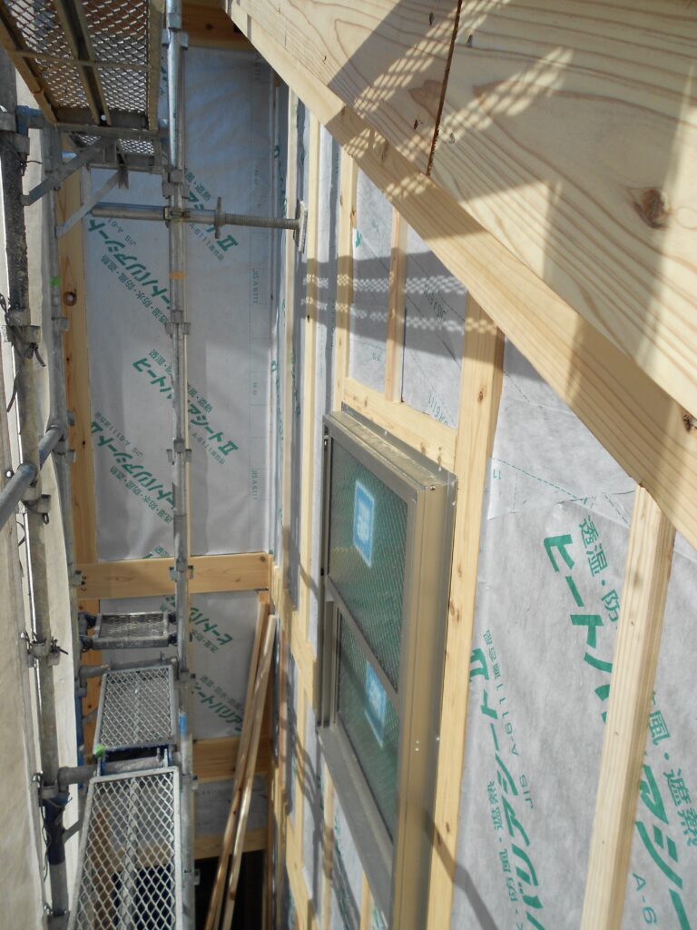 型枠を外した後の完成した基礎