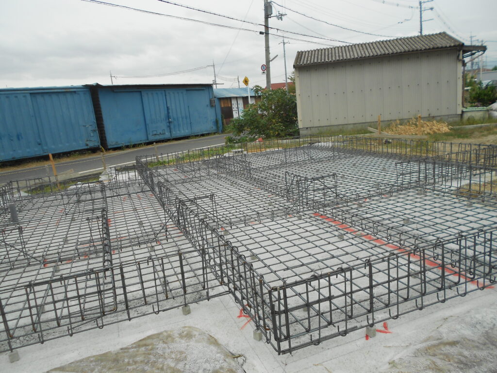 基礎配筋の施工状況